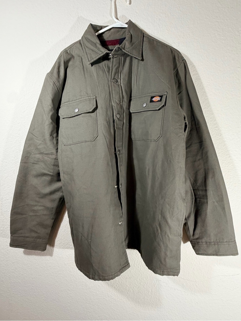 Dickies Men's Large Canvas Shirt Jacket Quilted Flannel Lined - Picture 6 of 7